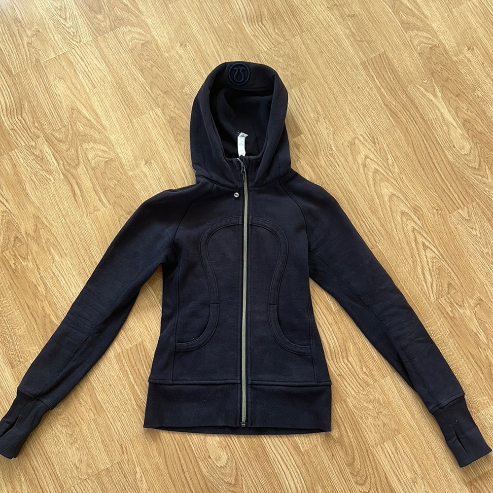 Lululemon navy blue zip thick hoodie - SOLD